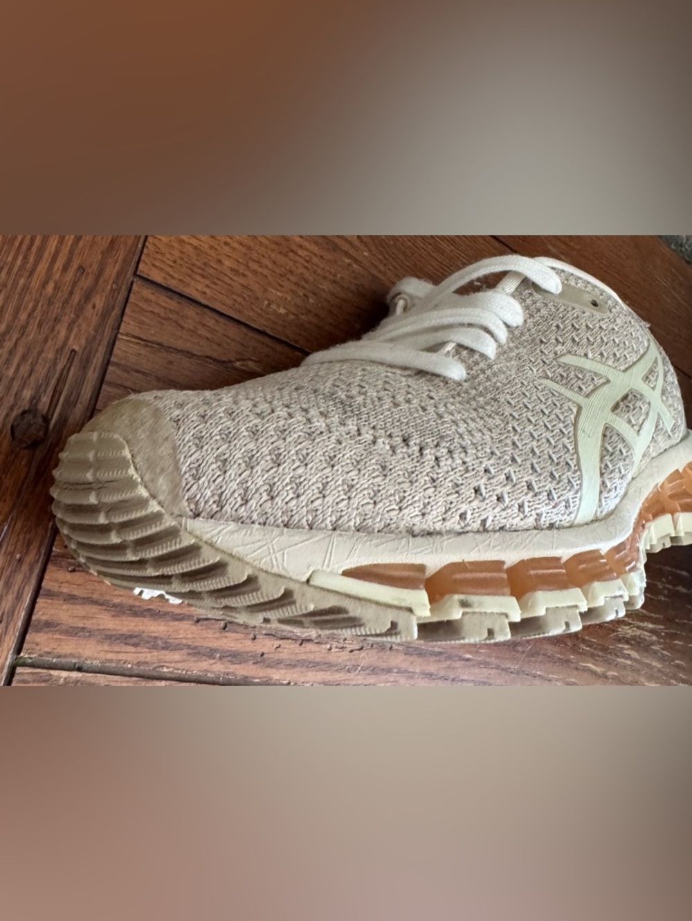 ASICS Gel-Quantum 360 Knit 2 W Birch/Grey Sz.9 Running Training Workout Shoe - Picture 11 of 12